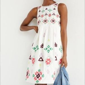 Anthropologie Embroidered Dolly Mini Dress size large